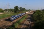 Two of LSRC's SD70M's and two SD40's pull forward with Y119